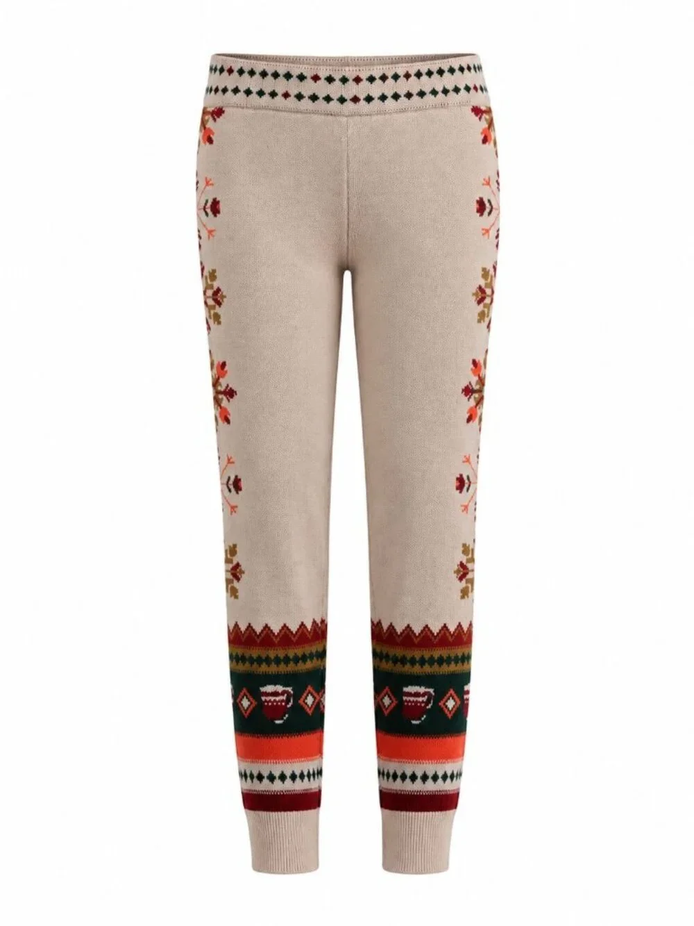 NWT Intimately Free People Falala Leggings Sz S Snowy Sips Combo Fair Isle Knit